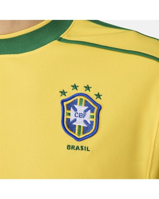 Nike Yellow Brazil 1998 World Cup Remake Kit Jersey for men