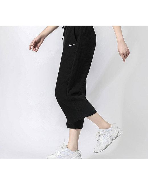 Nike Black (Wmns) Sportswear Phoenix Fleece High-Waisted Wide-Leg Sweatpants