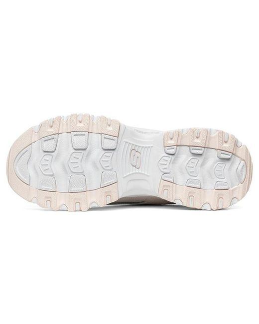 Skechers White (Wmns) D'Lites 1.0 Running Shoes