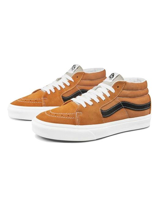 Vans Brown Retro Sport Sk8-Mid Shoes for men