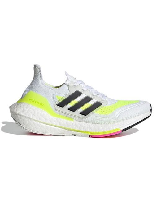 Adidas White Ultraboost 21 J Solar' for men