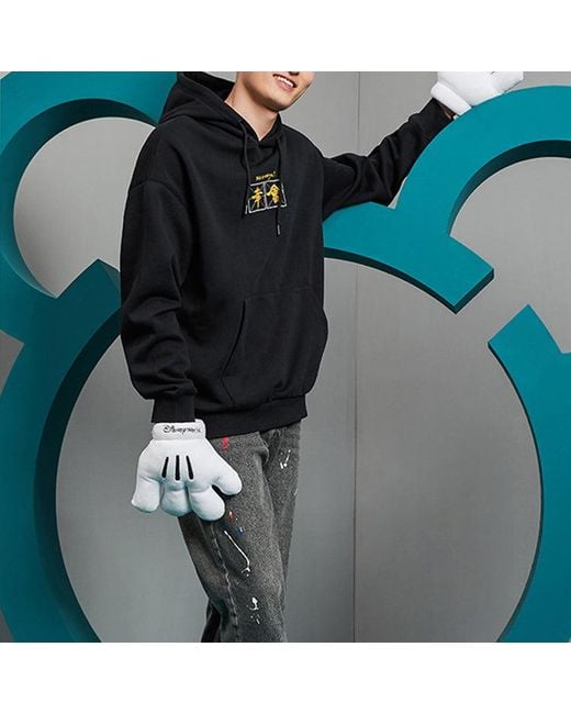 Li-ning Black X Disney Crossover Pullover Hoodie for men