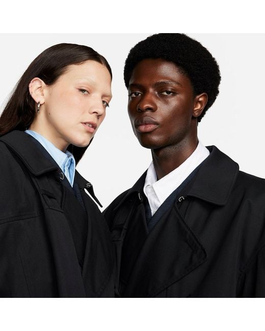 Nike Black X Martine Rose Trench Coat Asia Sizing Dv0851-414 for men