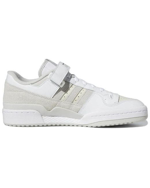 Adidas White Originals Forum Low Classic Shoes 'Cloud Chalk' for men