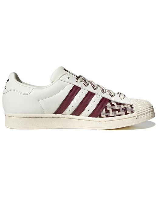 adidas superstar off white maroon