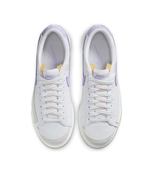 Nike White (Wmns) Blazer Low Platform Lilac Bloom'