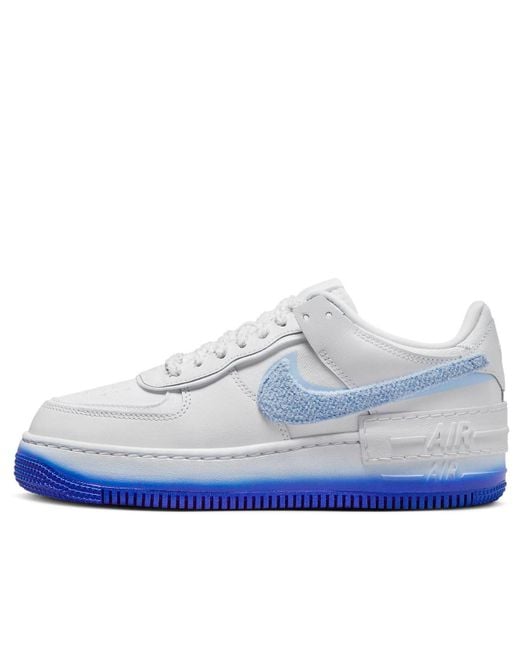 Nike Blue (Wmns) Air Force 1 Low Shadow 'Chenille Swoosh'