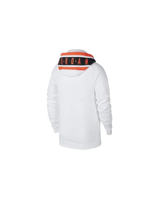 Nike White Knit Cozy Breathable Athleisure Casual Sports Fleece Lined Jacket for men