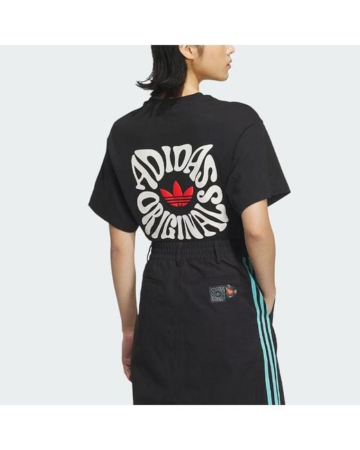 Adidas Black Originals V-Day Short Sleeve T-Shirt (Gender Neutral) Asia Sizing for men