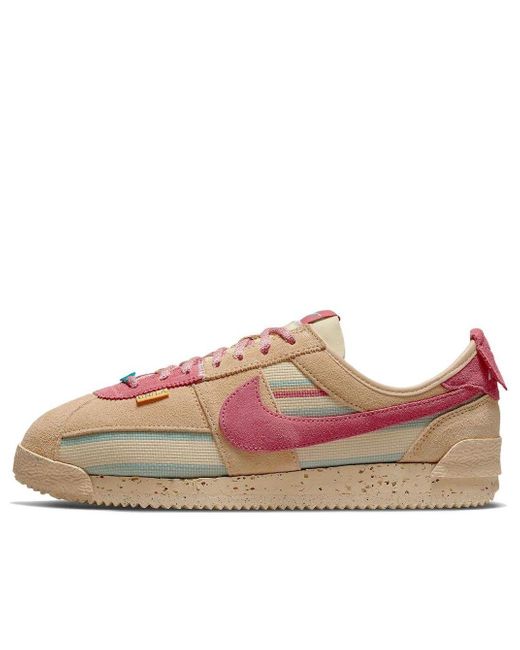 nike cortez pink yellow