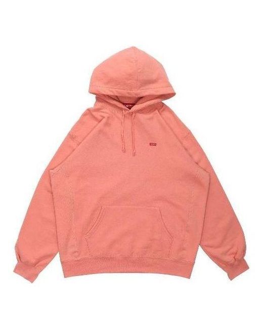 Supreme Pink Small Box Hooded Sweatshirt for men