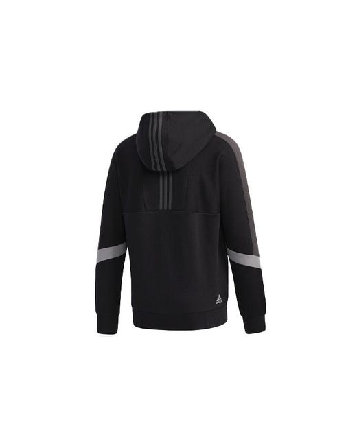 Adidas Blue Colorblock Athleisure Casual Sports Hooded Jacket for men