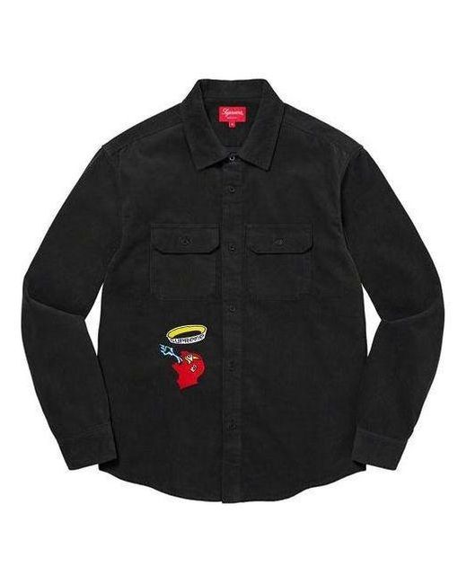 Supreme Black Gonz Corduroy Work Shirt for men