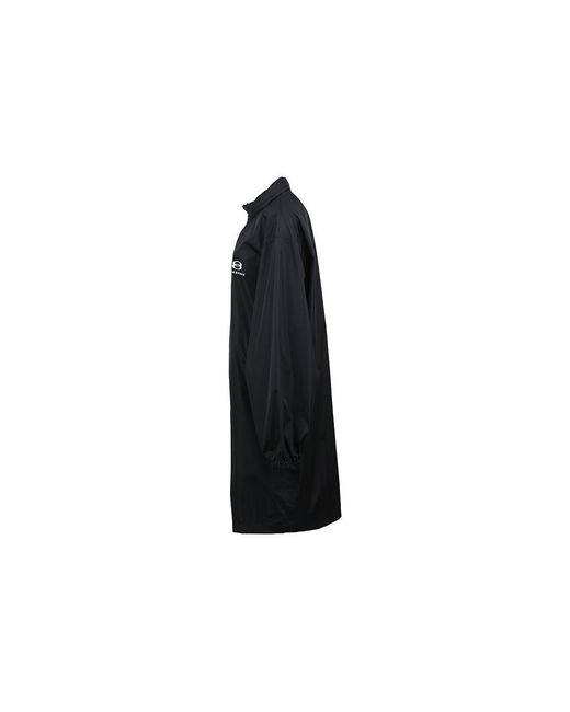 Balenciaga Blue Logo Intarsia Raincoat for men