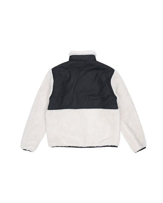 PUMA Blue Sherpa Contrasting Colors Sports Lamb's Wool Stand Collar Logo Jacket for men