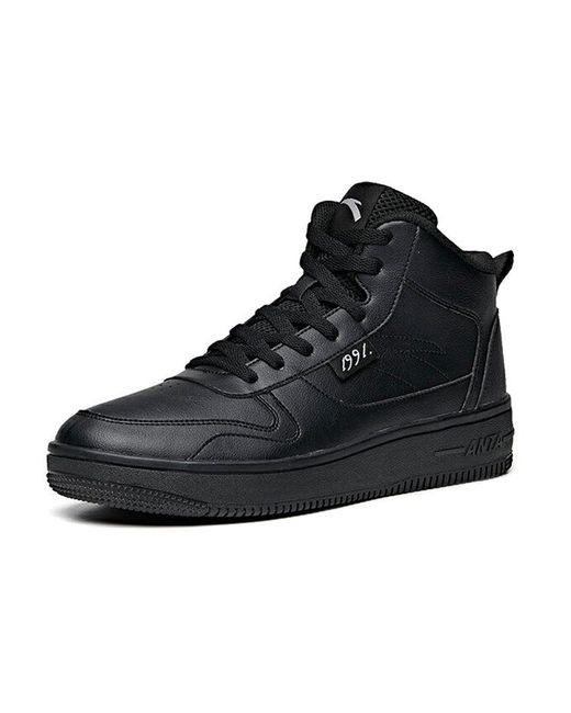 Anta Black Skateboarding Series Sneakers High for men