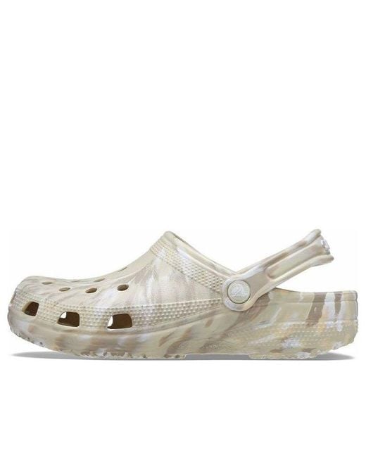 CROCSTM White Classic Marbled Clog 'Bone & Multi' for men