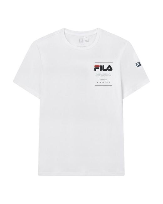 Fila White Athletics Collection Logo T-Shirt for men