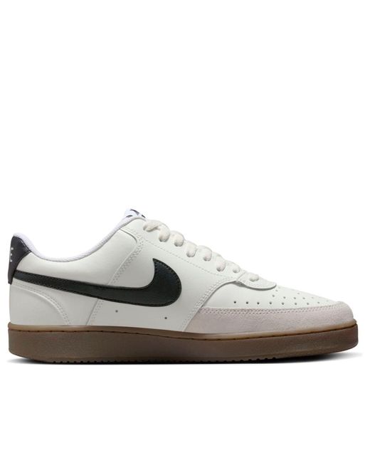 Nike White Court Vision Low Shoes 'Sail Light' Fq8075-133 for men