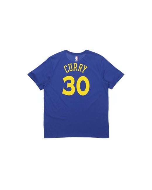 Nike Blue Golden State Warriors Dri-Fit Nba Short Sleeve 'Curry' for men