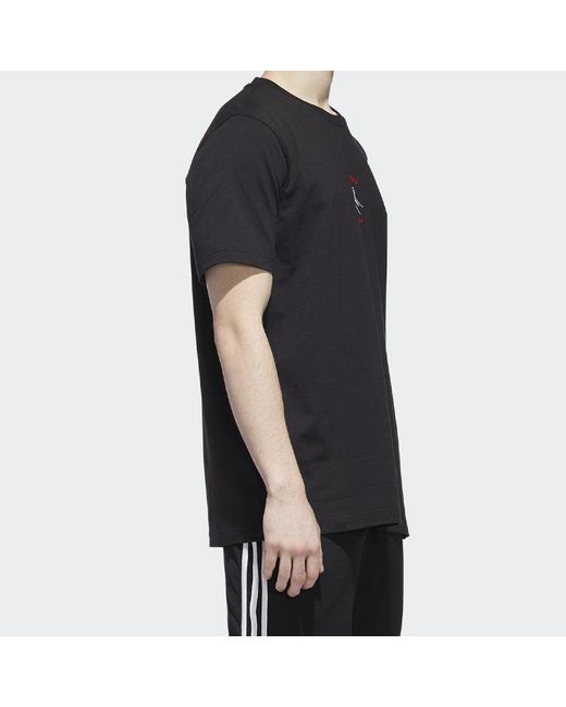 Adidas Black Originals Mic Graphic T 1 Sports Short Sleeve for men