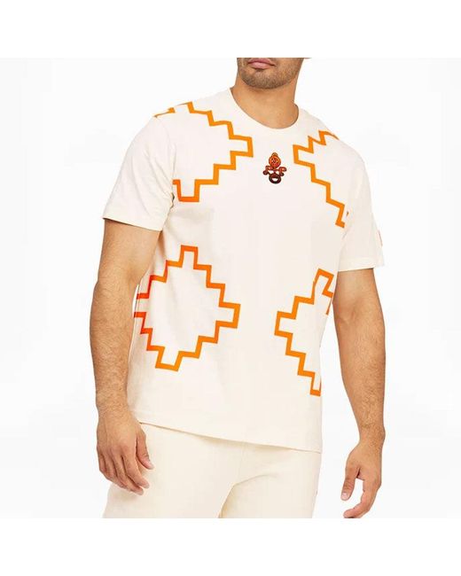 PUMA White X Pronounce Elevated Tee Crossover Geometry Pattern Athleisure Casual Sports Short Sleeve Creamy