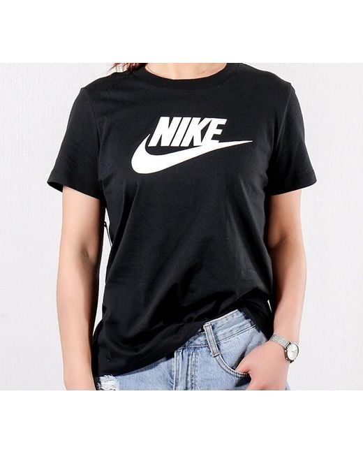 Nike Black (Wmns) Sportswear Essentials Logo T-Shirt Asia Sizing Dx7907-010