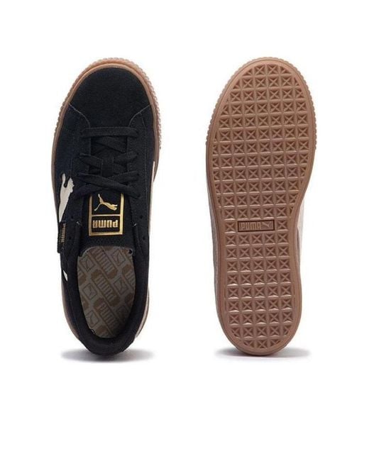 PUMA Blue (Wmns) Suede Platform Cutout