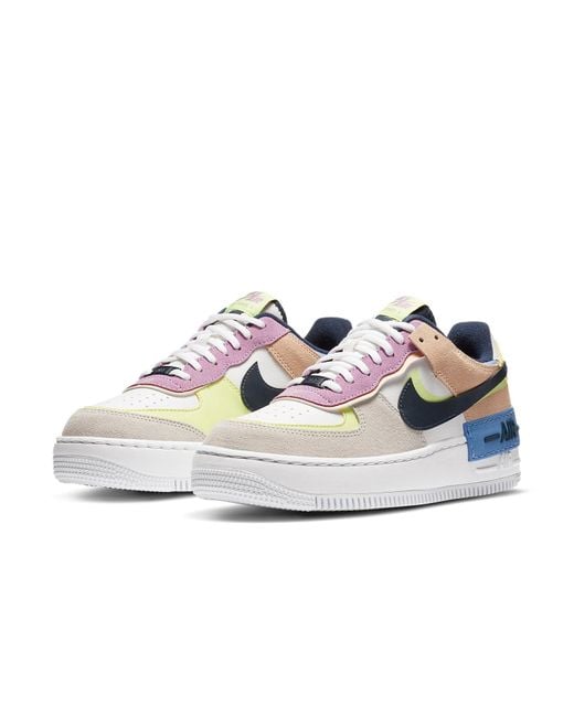 Nike Blue (Wmns) Air Force 1 Shadow 'Crimson Tint Volt'