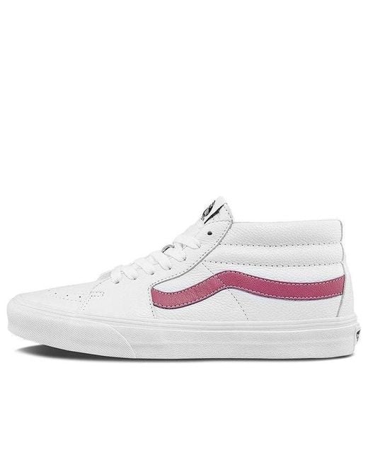 Vans White Sk8-Mid Mid-Top Sneakers