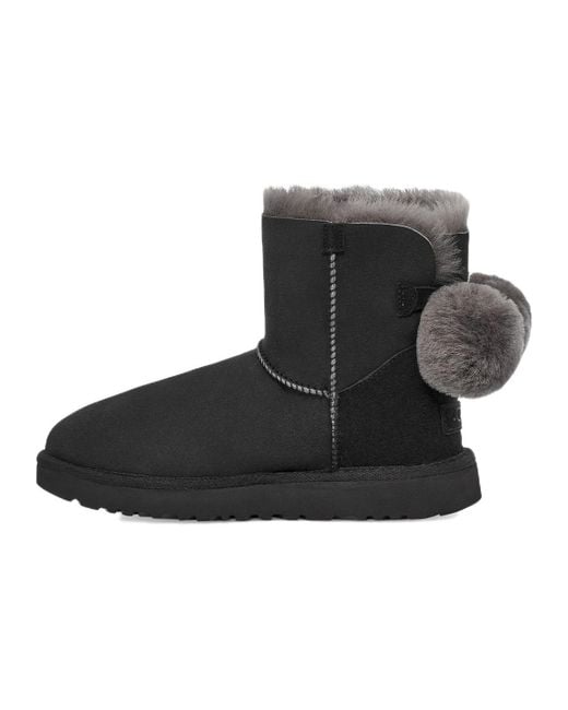 Ugg Black (Wmns) Mini Bailey Fuzzy Bow
