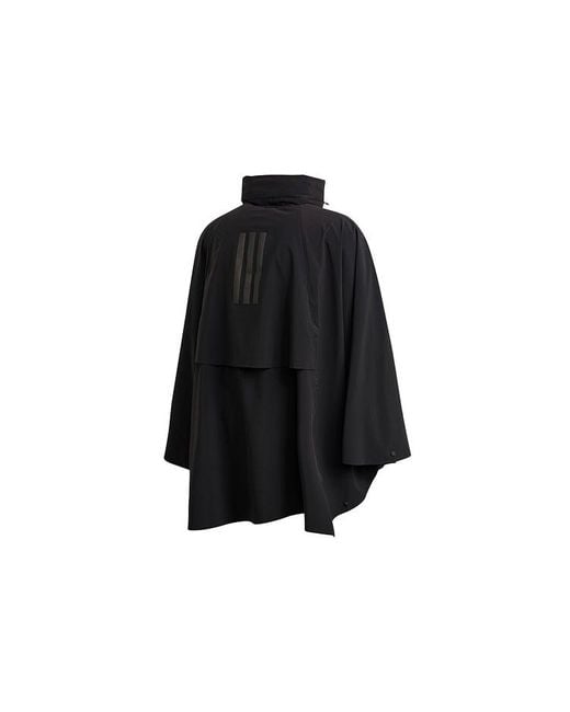 Adidas Black Myshelter Cape Outdoor Sports Zipper Cardigan Hooded Jacket for men