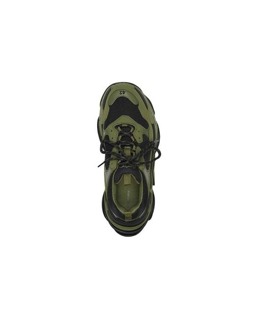 Balenciaga Green Triple S Sneaker Khaki' for men