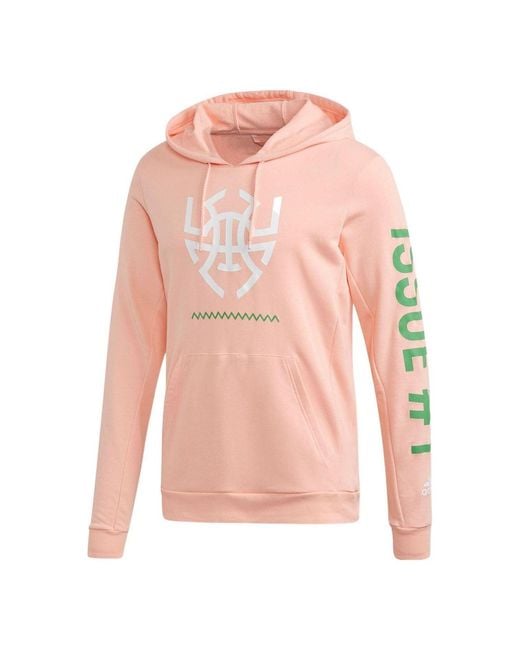 Adidas Pink Donovan Mitchell Alphabet Pattern Printing Basketball Sports Bright for men