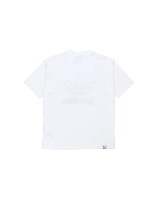 Adidas White Originals Pride Tee Logo Short Sleeve for men
