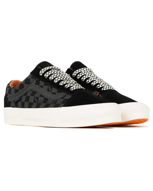 Vans Black Porter-Yoshida & Co. X Og Old Skool Lx 'Floral Checkerboard for men