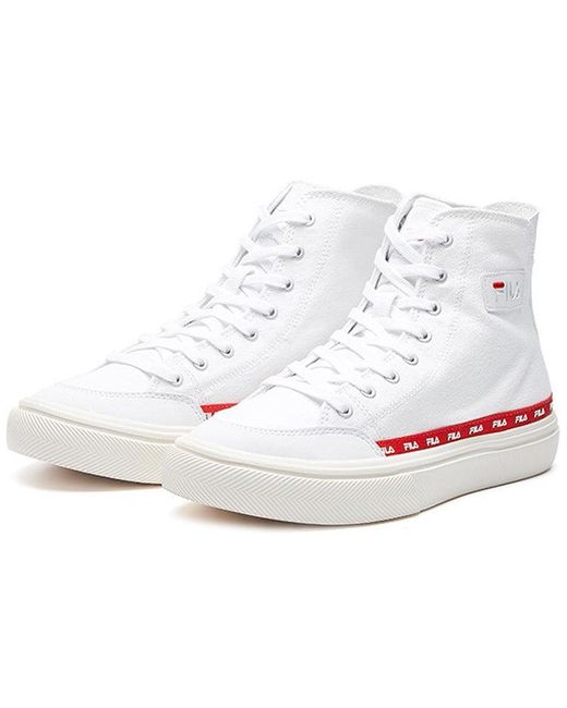 Fila Strada Hightop Canvas Shoe White Lyst