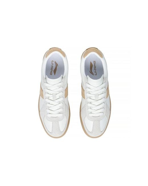 Li-ning White Skateboarding Low Khaki' for men