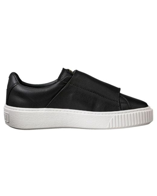 PUMA Black (Wmns) Basket Platform Big Strap