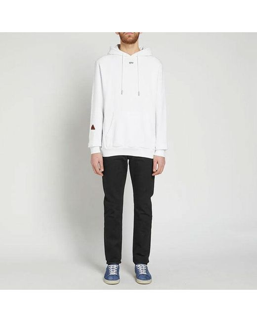 Off-White c/o Virgil Abloh White Ss21 Hooded Logo Printing Long Sleeves Loose Fit for men