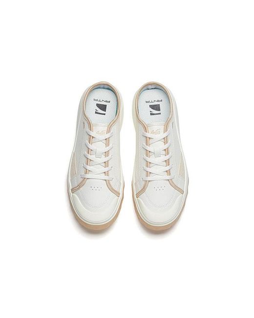 Anta White (Wmns) Life Series Slip-On 'Champagne'