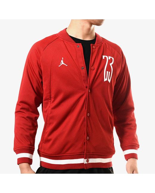 Nike Red 14 Retro Last Shot Mesh Bomber Jacket for men