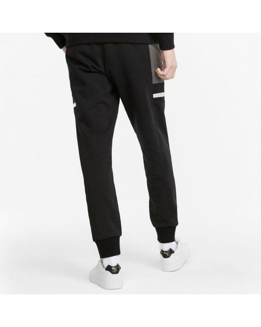 PUMA Black Logo Tape Pants for men