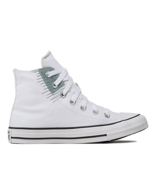 Converse White Chuck Taylor All Star Hi Stitched Patch