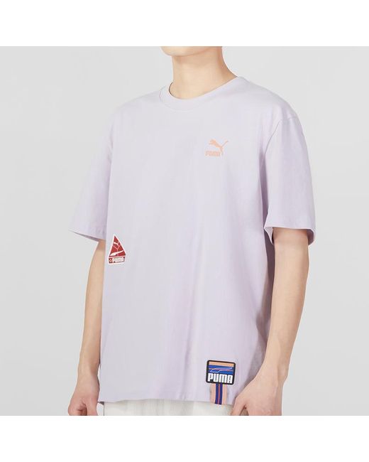 PUMA Purple Sportswear Logo Tee for men