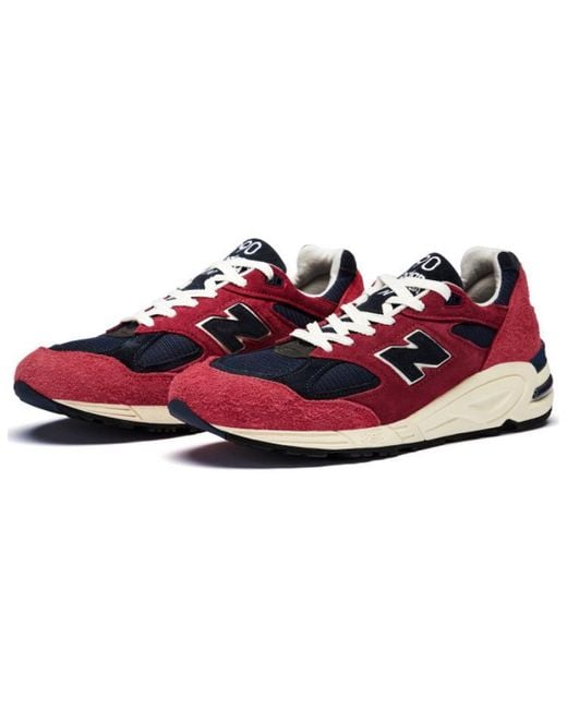 New Balance Red Teddy Santis X 990V2 Made for men