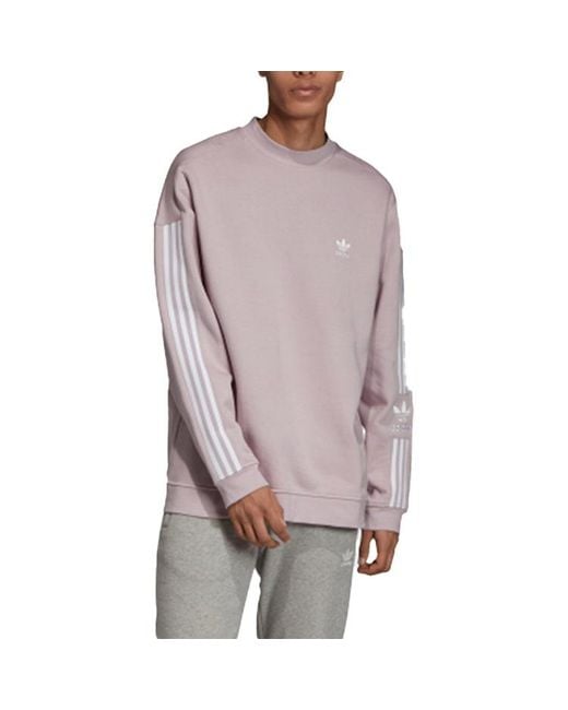 Adidas Purple Originals Casual Sports Round Neck Pullover for men