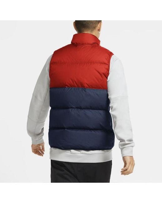 Nike Blue Nsw Dwn Fil Wr Vest Shld Colorblock Down Vest for men