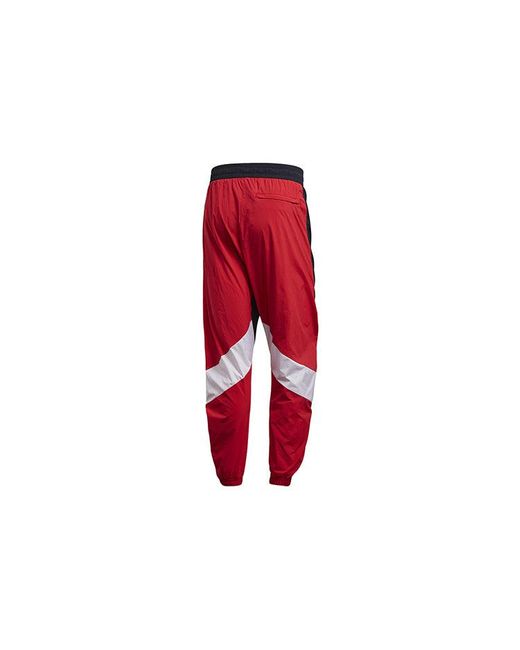 Adidas Red M O Shape Pant Splicing Sports Bundle Feet Pants for men