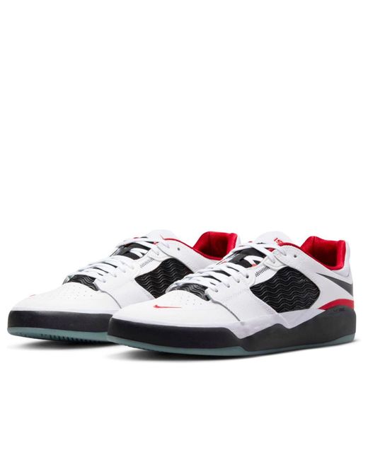 Nike White Sb Ishod Wair Premium Skate Shoes for men